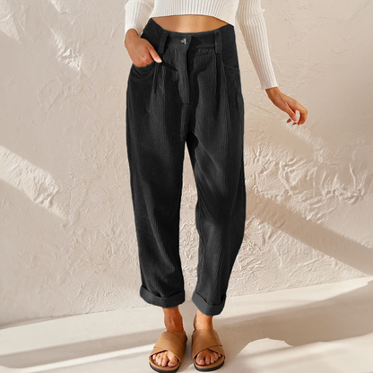 daisy | high waist wide leg summer pants black
