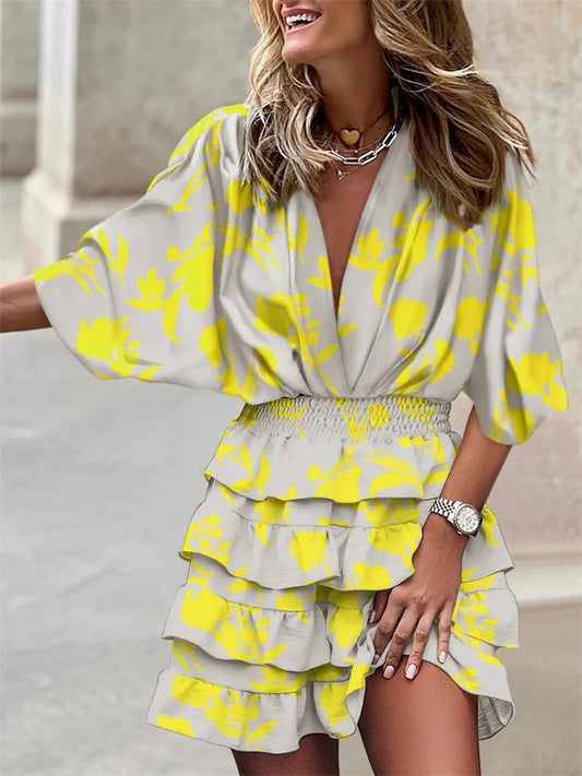 Yara | Floral Dress with Playful Ruffles