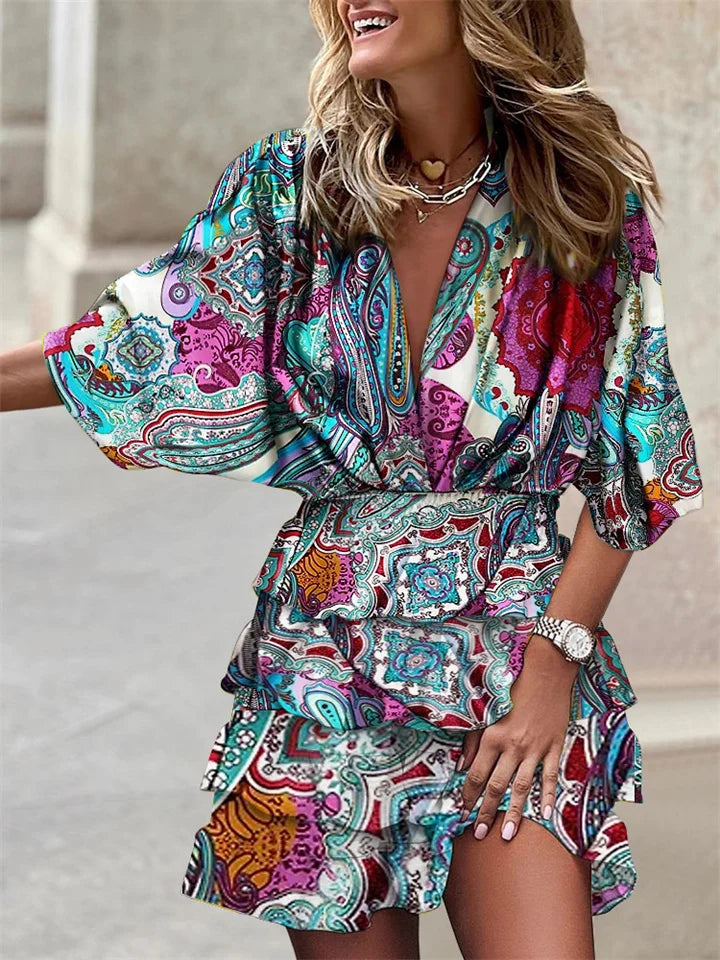Yara | Floral Dress with Playful Ruffles