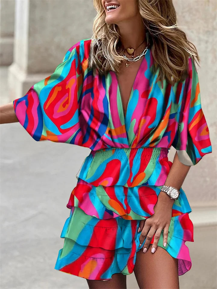 Yara | Floral Dress with Playful Ruffles