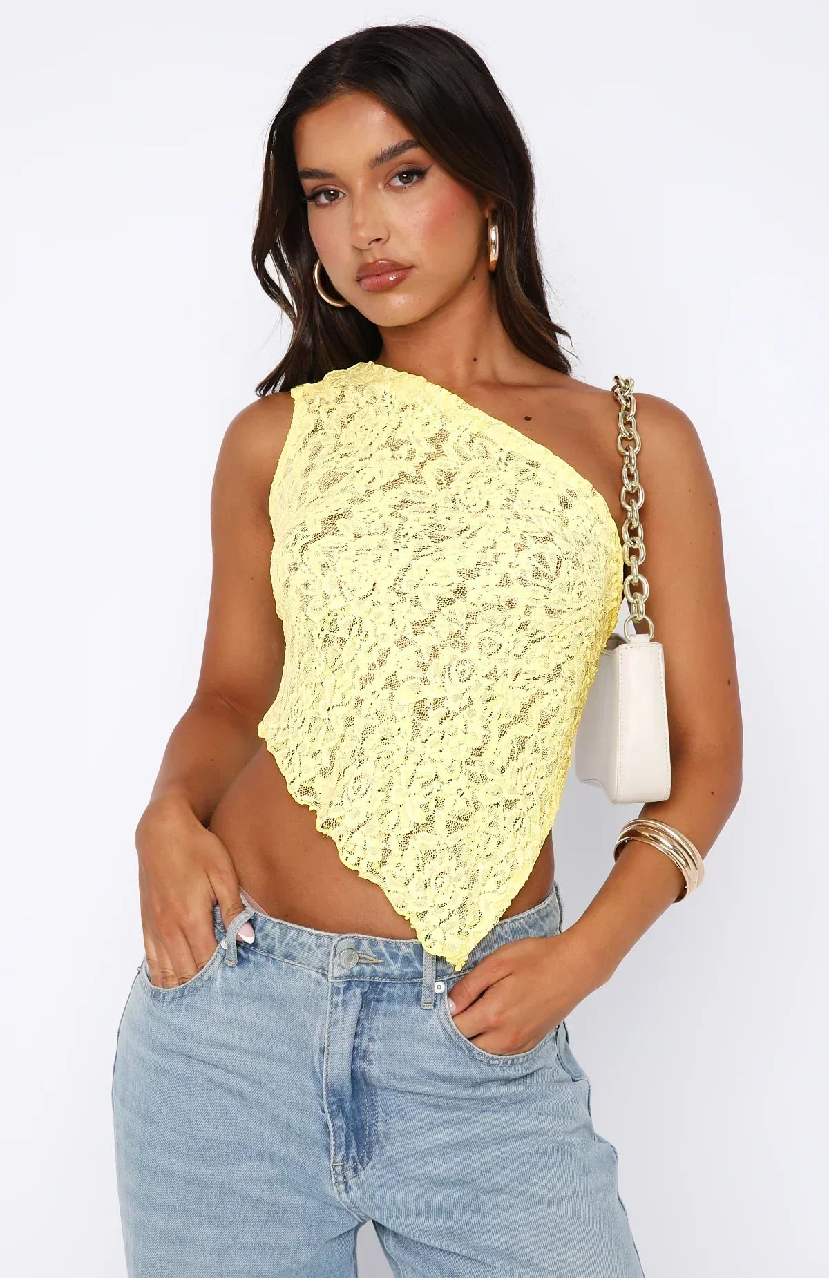 Courtney | Asymmetrical Lace Summer Top