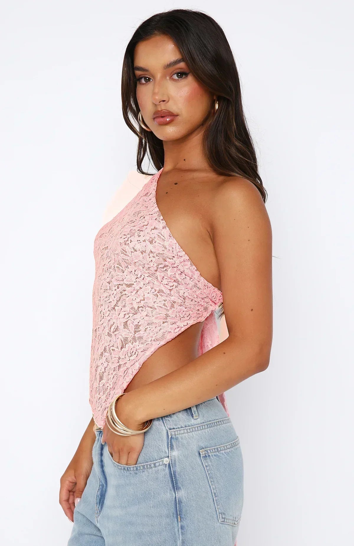 Courtney | Asymmetrical Lace Summer Top