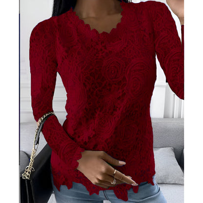 Clarisse | Lace Blouse with Long Sleeves