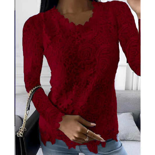 Clarisse | Lace Blouse with Long Sleeves