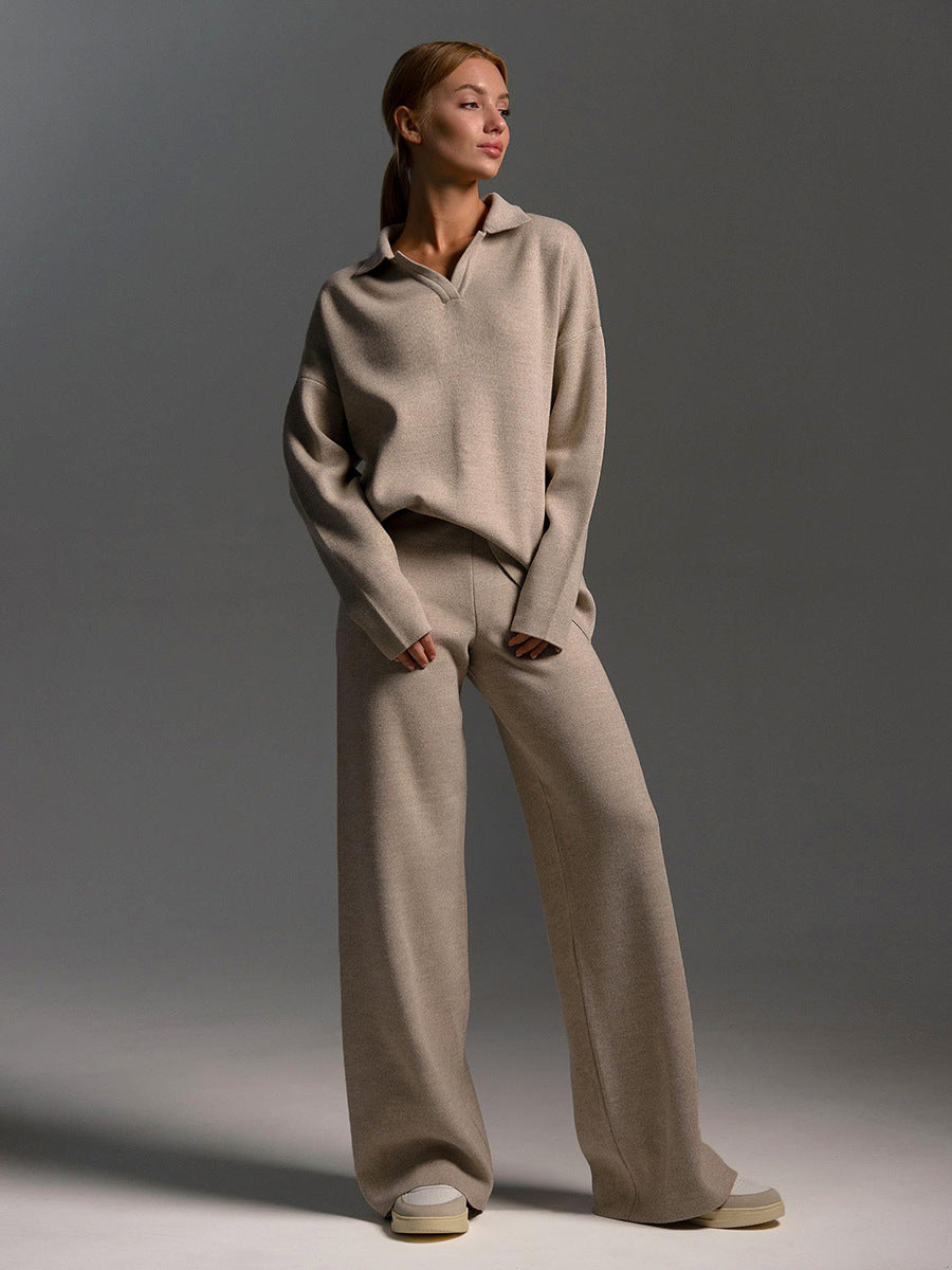 cecilia | collared relaxed lounge set khaki