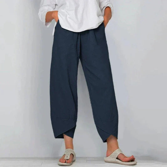 daisy | wide leg cropped pants navy