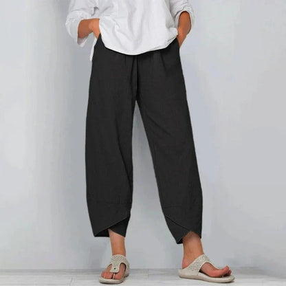 daisy | wide leg cropped pants black