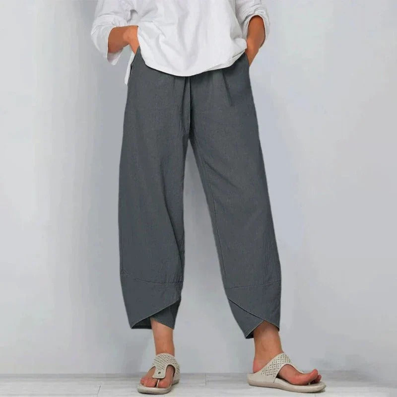 daisy | wide leg cropped pants gray