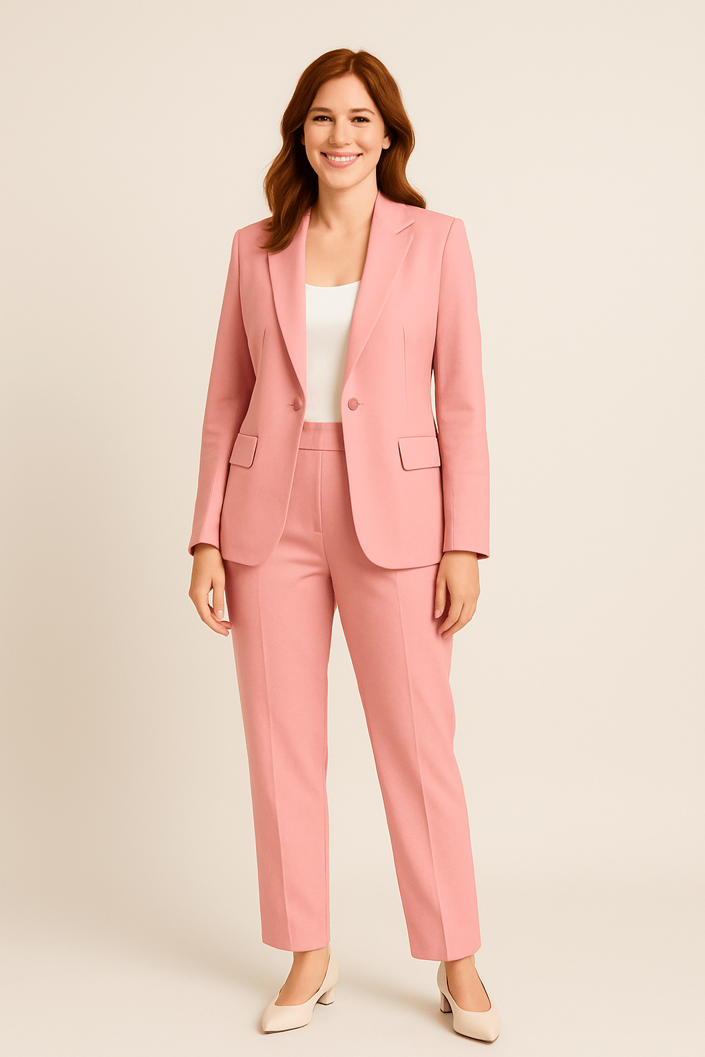 phoebe | tailored blazer and trouser set pink