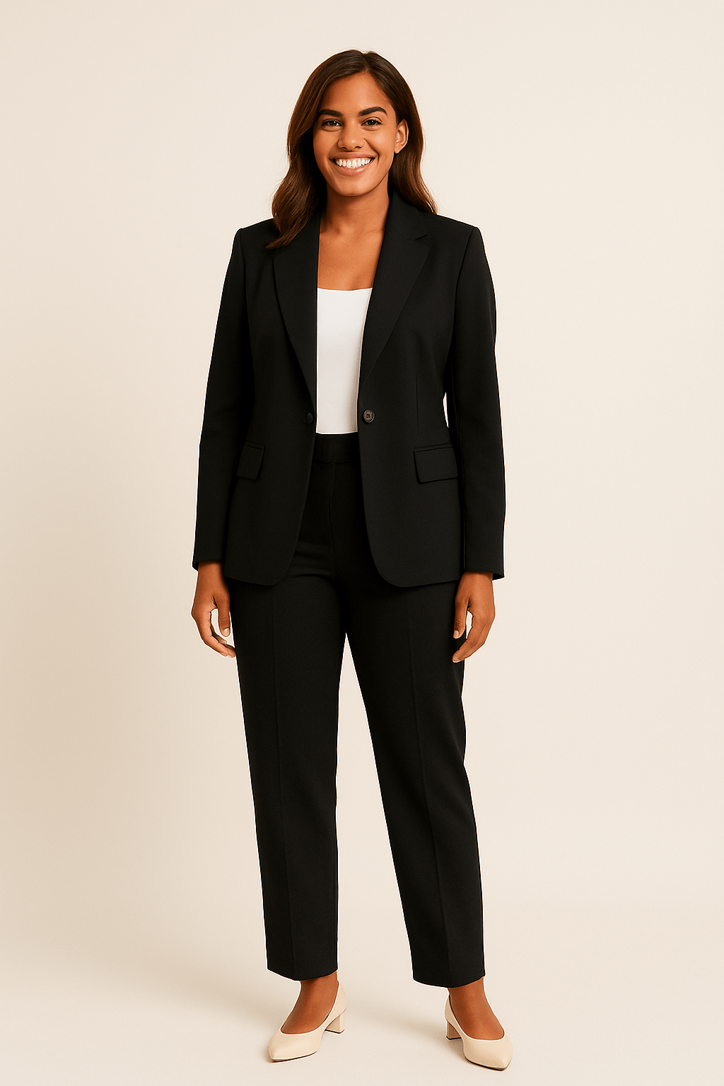phoebe | tailored blazer and trouser set black