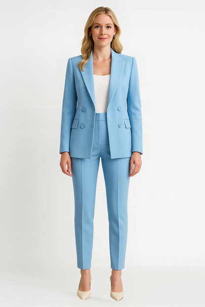 ophelia | tailored blazer and trousers set light blue