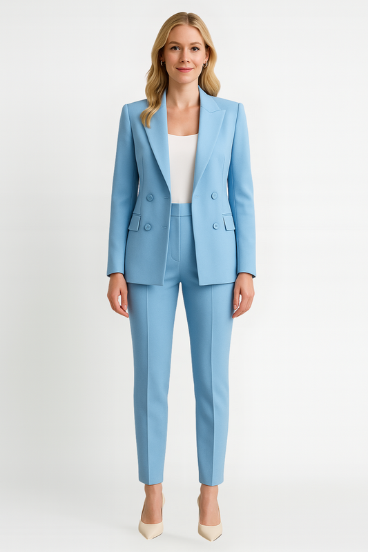 ophelia | tailored blazer and trousers set light blue