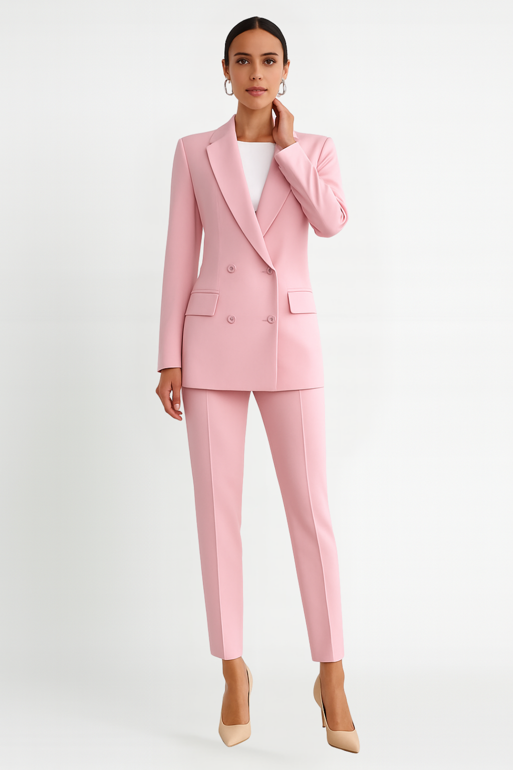 ophelia | tailored blazer and trousers set pink