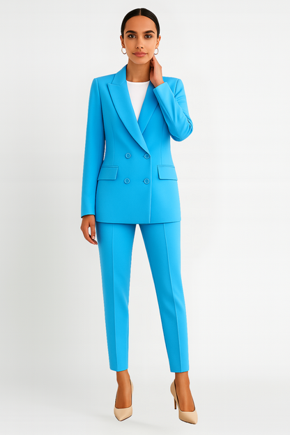 ophelia | tailored blazer and trousers set sky blue