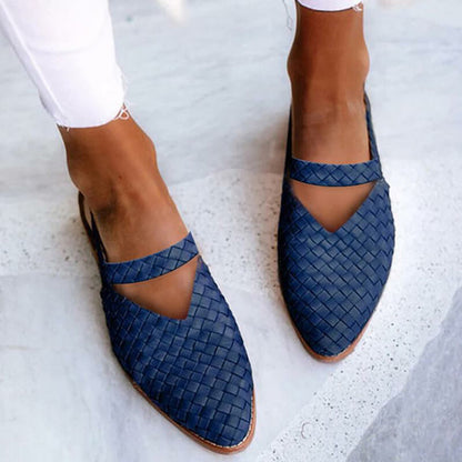 daisy | strappy flat sandals blue