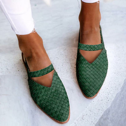 daisy | strappy flat sandals green