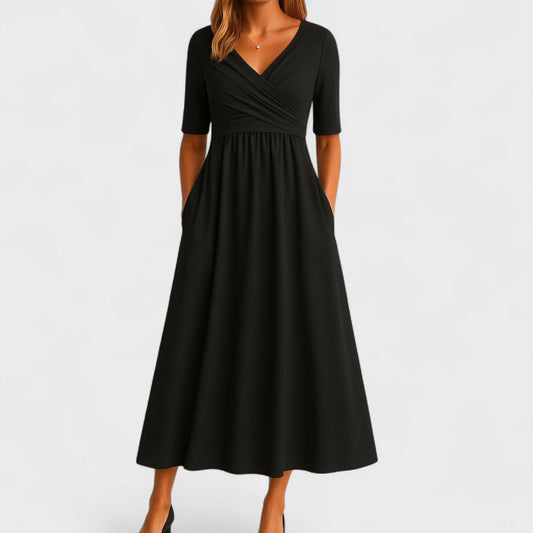 Nicole | Maxi Dress with V-Neck and Half Sleeves