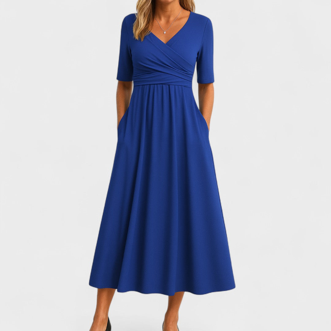 Nicole | Maxi Dress with V-Neck and Half Sleeves