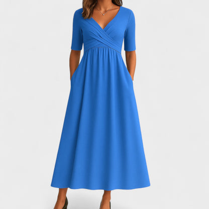 Nicole | Maxi Dress with V-Neck and Half Sleeves