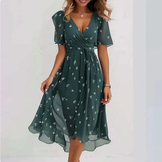Daisy | Floral Wrap Dress with V-Neck