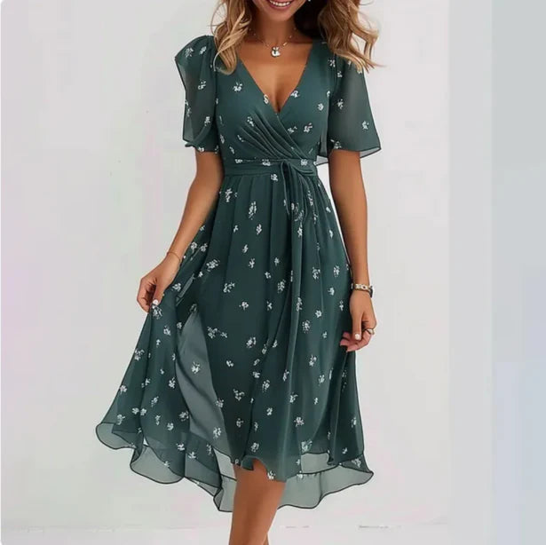 Daisy | Floral Wrap Dress with V-Neck