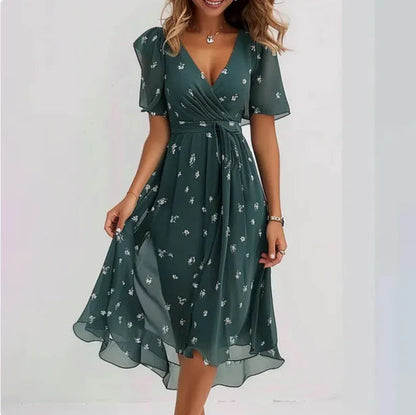 Daisy | Floral Wrap Dress with V-Neck