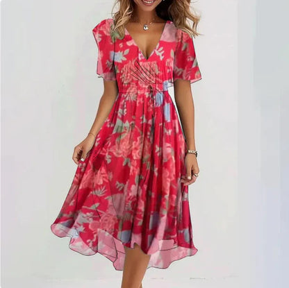 Daisy | Floral Wrap Dress with V-Neck
