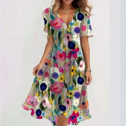 Daisy | Floral Wrap Dress with V-Neck