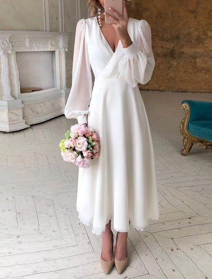 venetia | long sleeve wedding dress white