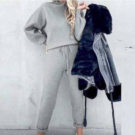 lila | relaxed loungewear set grey