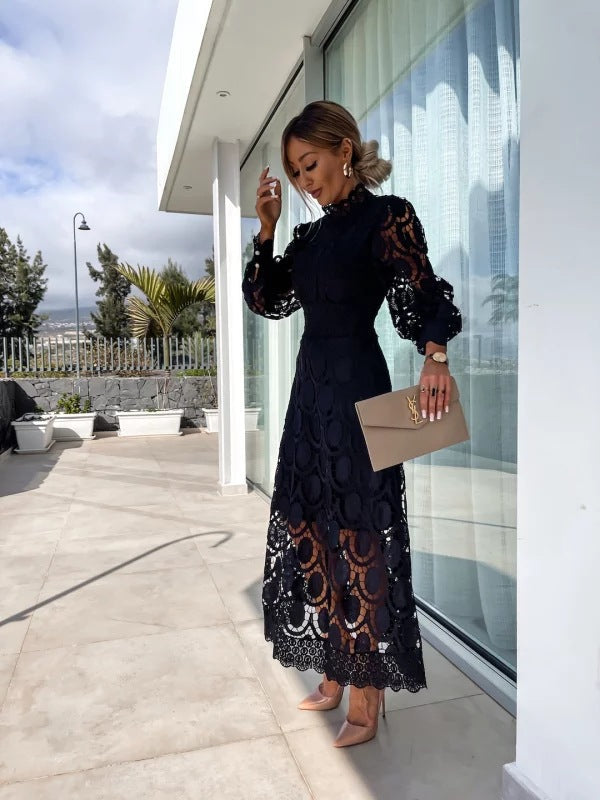 rosalind | long sleeve evening dress black