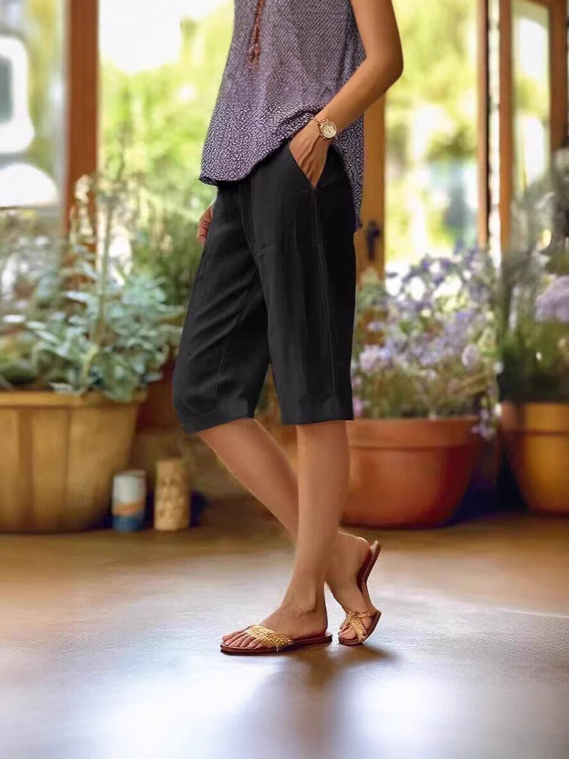 daisy | relaxed fit summer shorts black