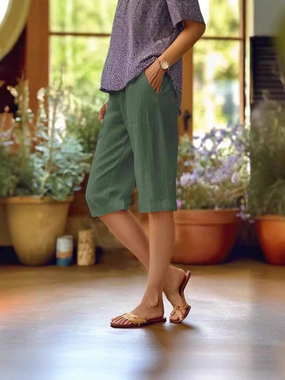 daisy | relaxed fit summer shorts green