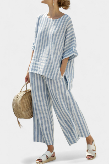 sienna | striped wide-leg pants set