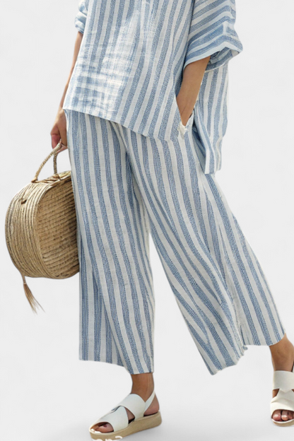sienna | striped wide-leg pants set