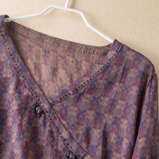 solara | summer print relaxed blouse