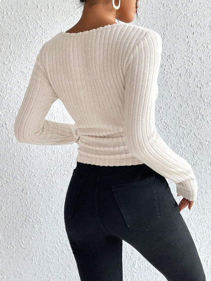 Abbie | Elegant Square Neck T-Shirt