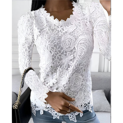 Clarisse | Lace Blouse with Long Sleeves