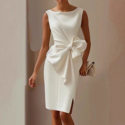 isolde | oversized bow sleeveless dress