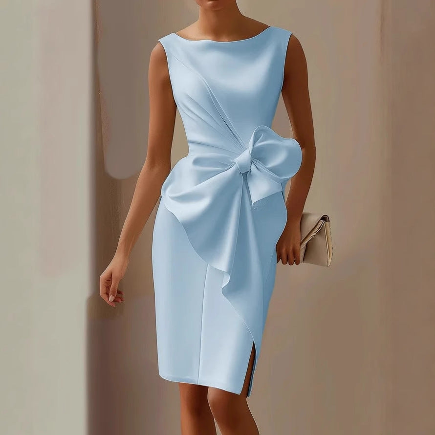 isolde | oversized bow sleeveless dress