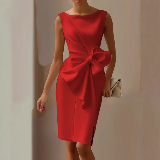 isolde | oversized bow sleeveless dress