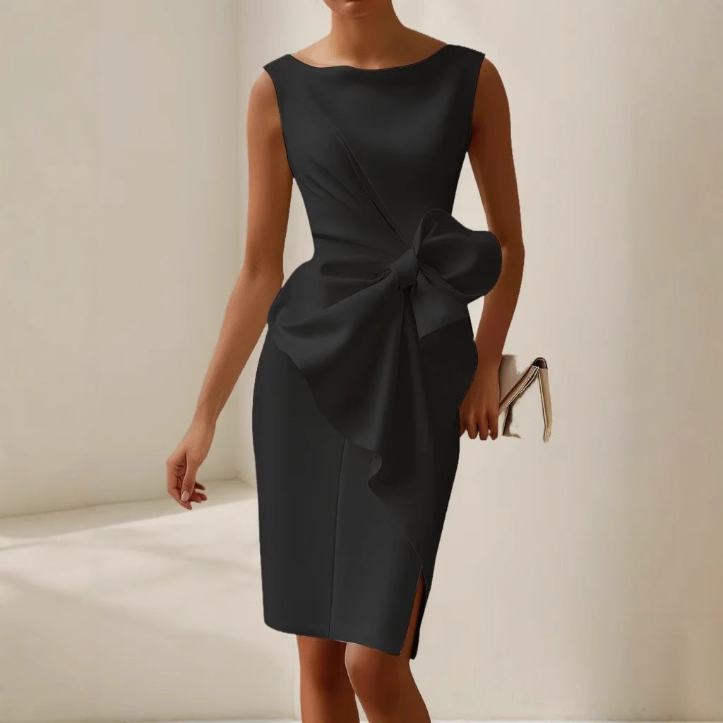 isolde | oversized bow sleeveless dress