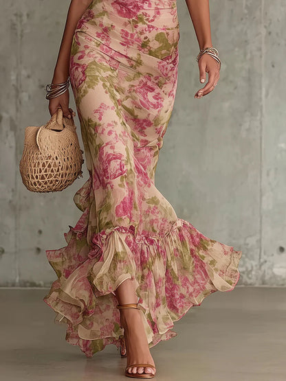 daisy | floral puff sleeve maxi dress
