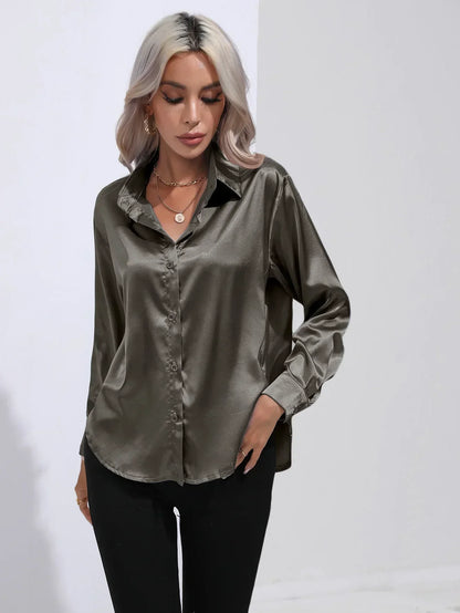 Annie | Elegant Satin Blouse for Refined Workwear