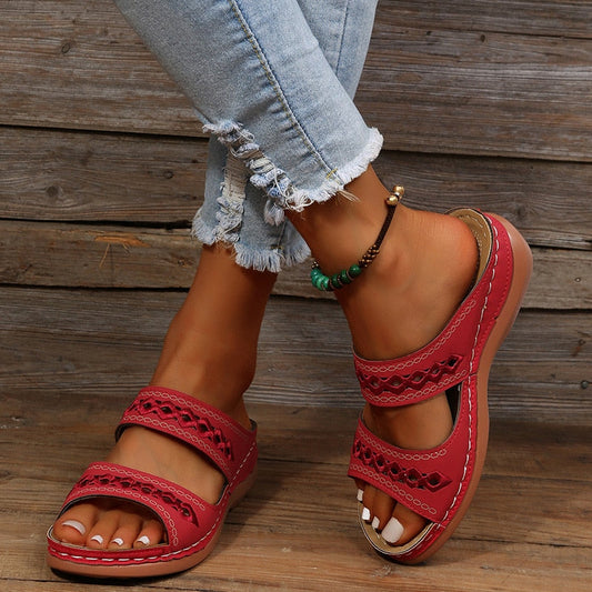 daisy | orthopedic comfort sandal red