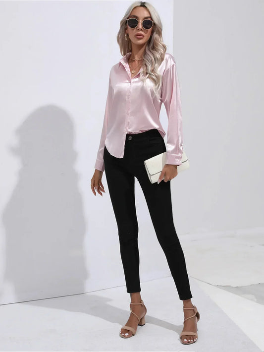 Annie | Elegant Satin Blouse for Refined Workwear