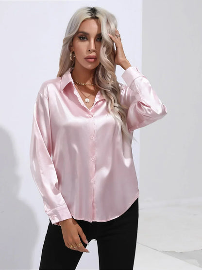 Annie | Elegant Satin Blouse for Refined Workwear