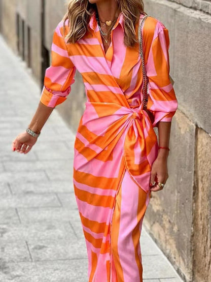 Elodie | Printed Wrap Maxi Dress