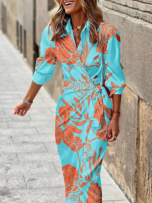 Elodie | Printed Wrap Maxi Dress