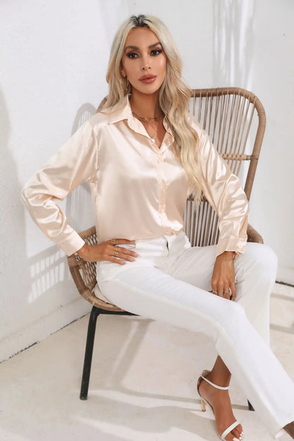 Annie | Elegant Satin Blouse for Refined Workwear